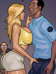 I promise once I get your big black cock between my tits you won't even know he's here - The poker game 4