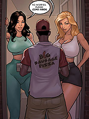 You think we're lucky enough to have a pizza delivery guy who is cute with a big cock - The poker game 4